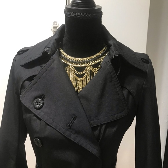 💥SALE💥Zara Black Trench - Picture 1 of 4